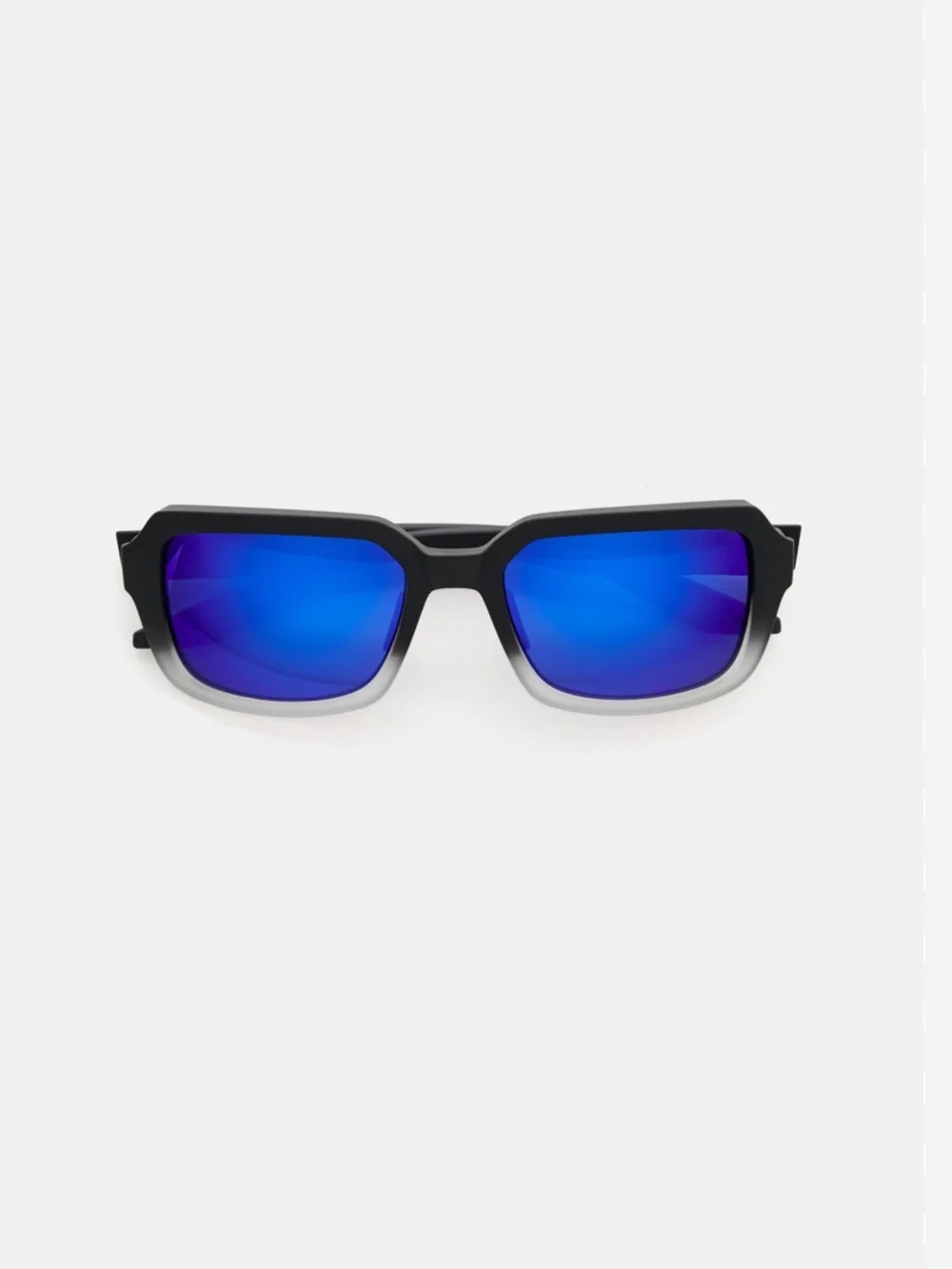 NWT 100% Ridley Sunglasses in SOFT TACT FADE BLACK - BLUE MULTILAYER MIRROR